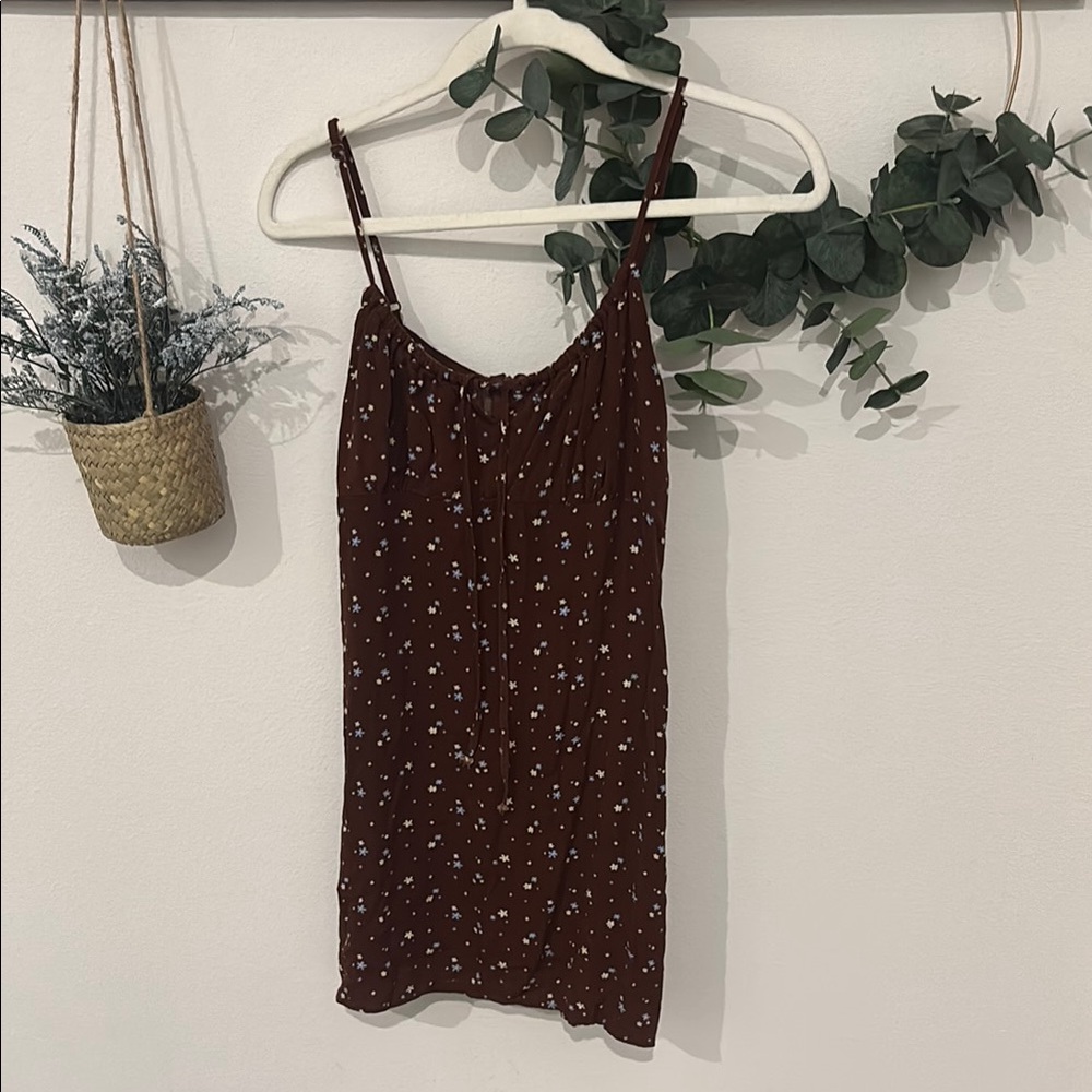 La Hearts Brown Floral Patterned Dress
